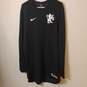 Nike Black Long Sleeve with White Lion Graphic
